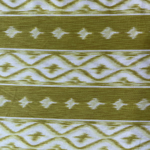 Light Green Ikkat Print Bemberg Gajji Silk Fabric 15561