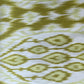 Olive Green Ikkat Print Bemberg Gajji Silk Fabric 15551
