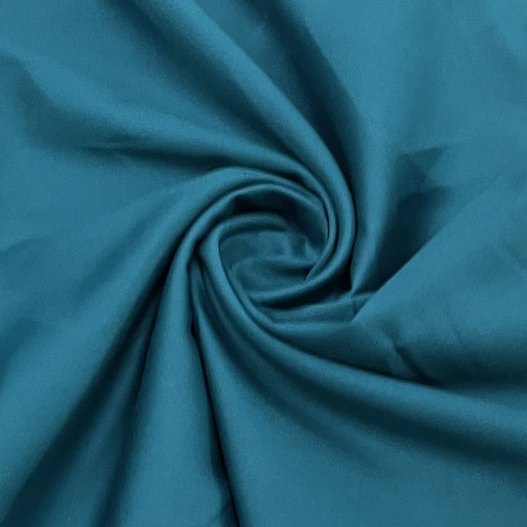 classic ocean blue solid cotton satin