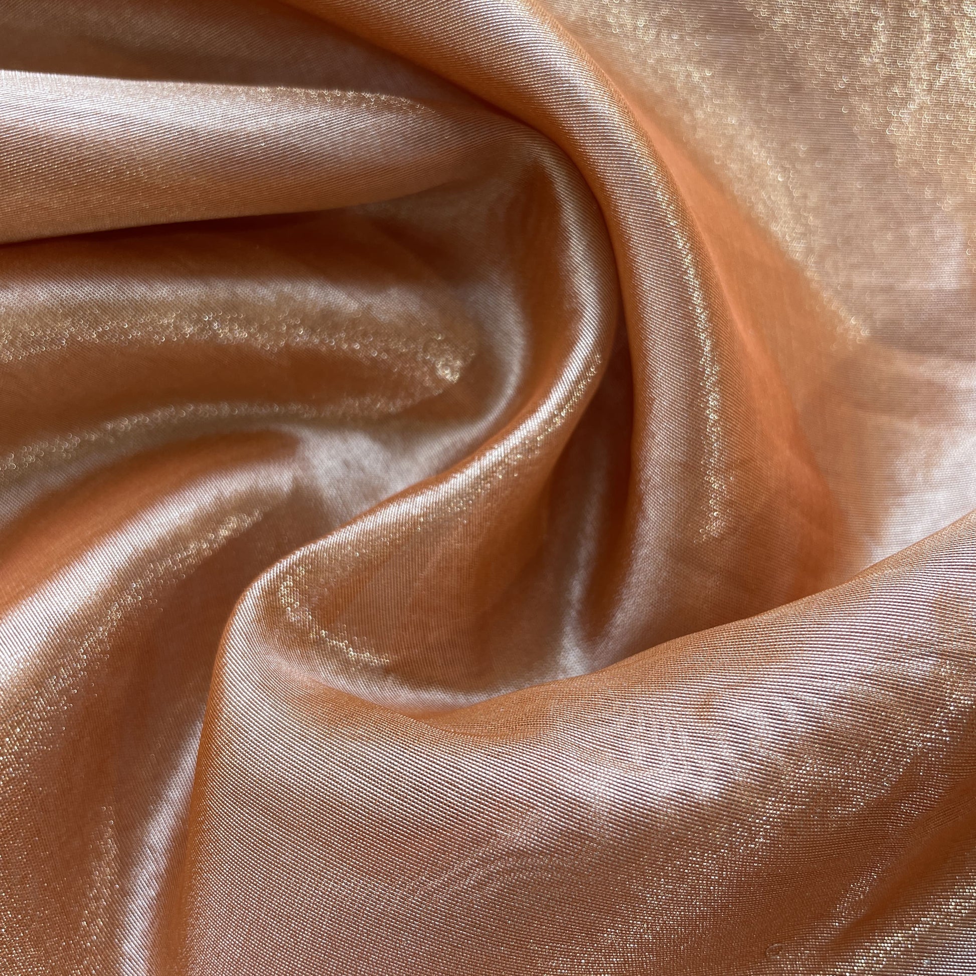 Dark Orange Solid Plain Tissue Fabric 19670
