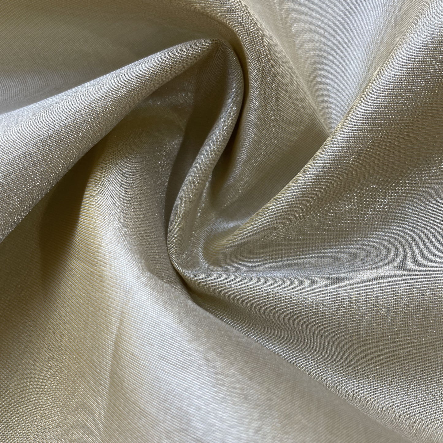 Cream Solid Plain Tissue Fabric 19668