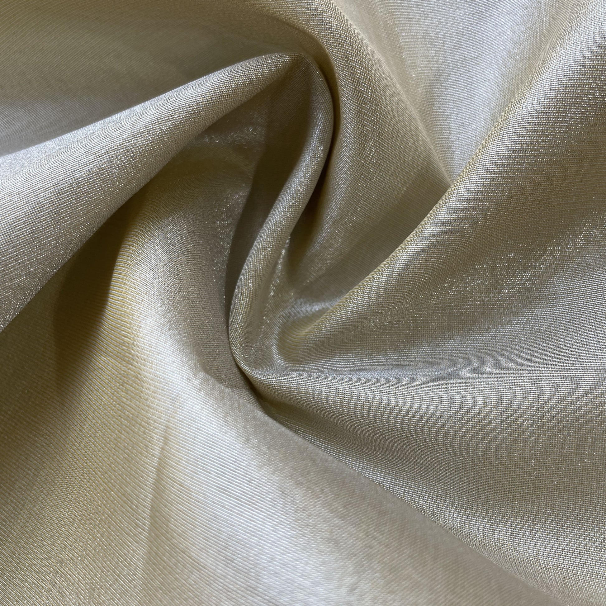 Cream Solid Plain Tissue Fabric 19668