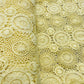Premium Yellow Traditional Schiffli Crochet Fabric