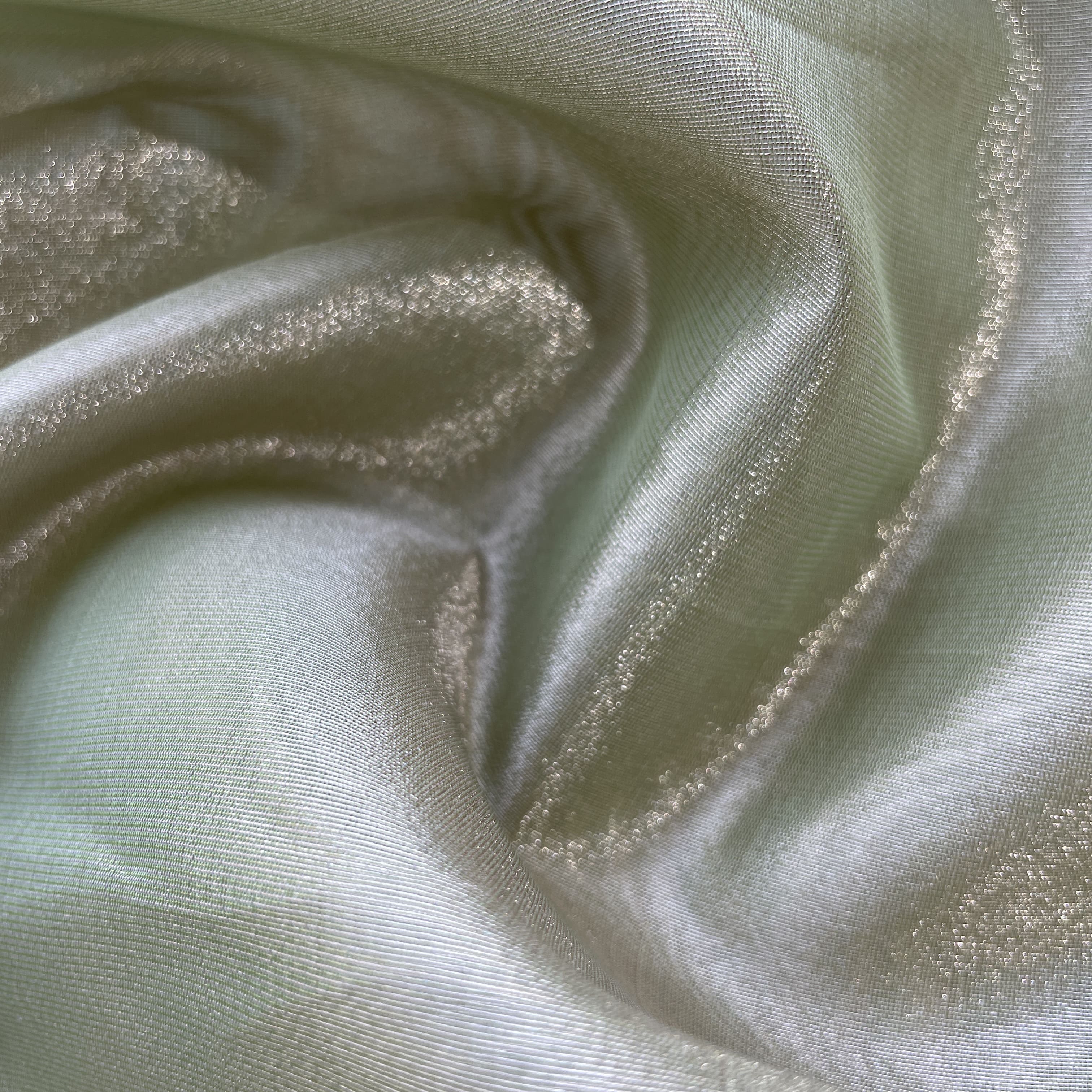 Mint Green Solid Plain Tissue Fabric 19678