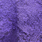Premium Purple Floral Embroidery Net Fabric
