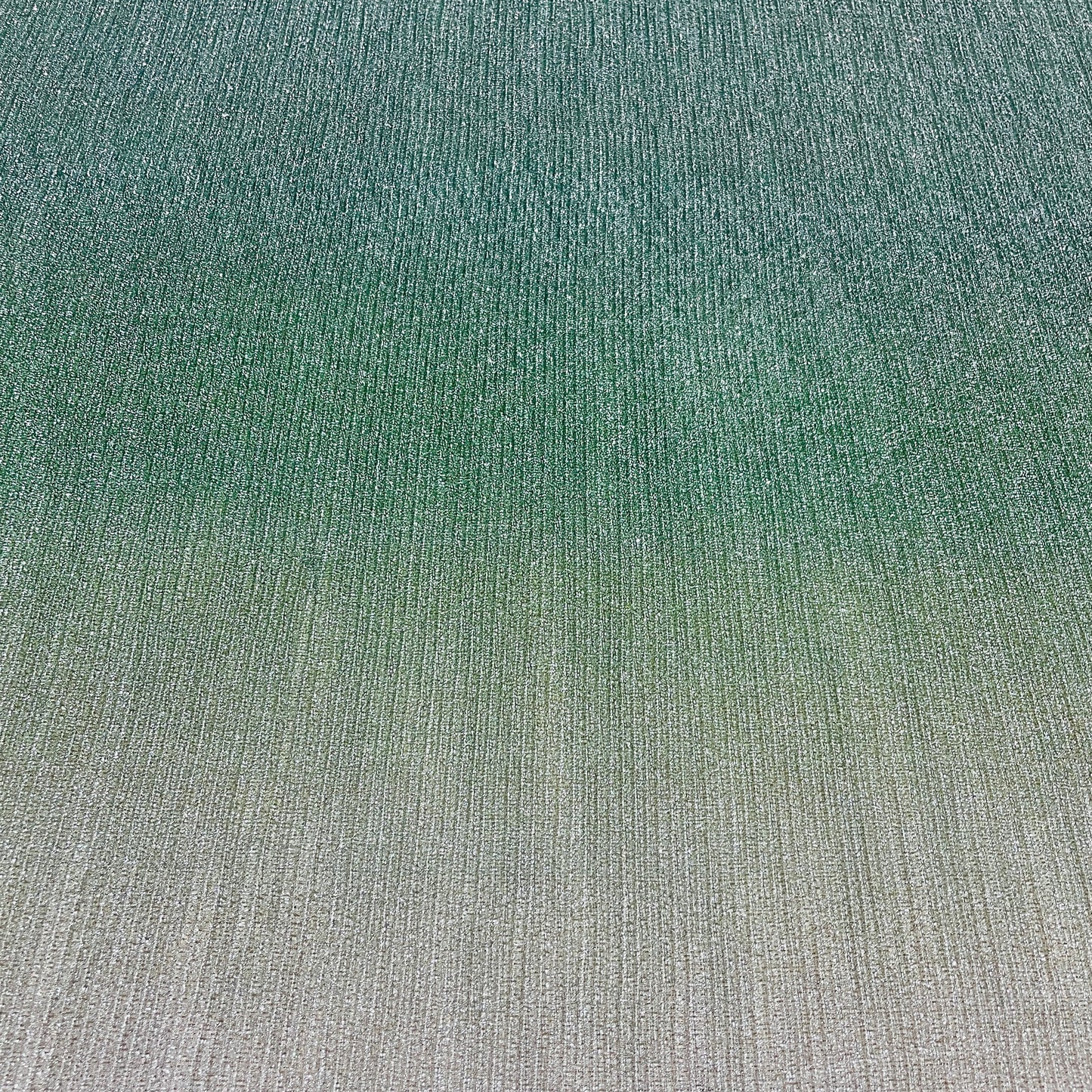 Dark Green & Grey Ombre Shimmer Knitted Lycra Fabric - TradeUNO
