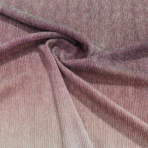 Light Purple & Grey Ombre Shimmer Knitted Lycra Fabric - TradeUNO