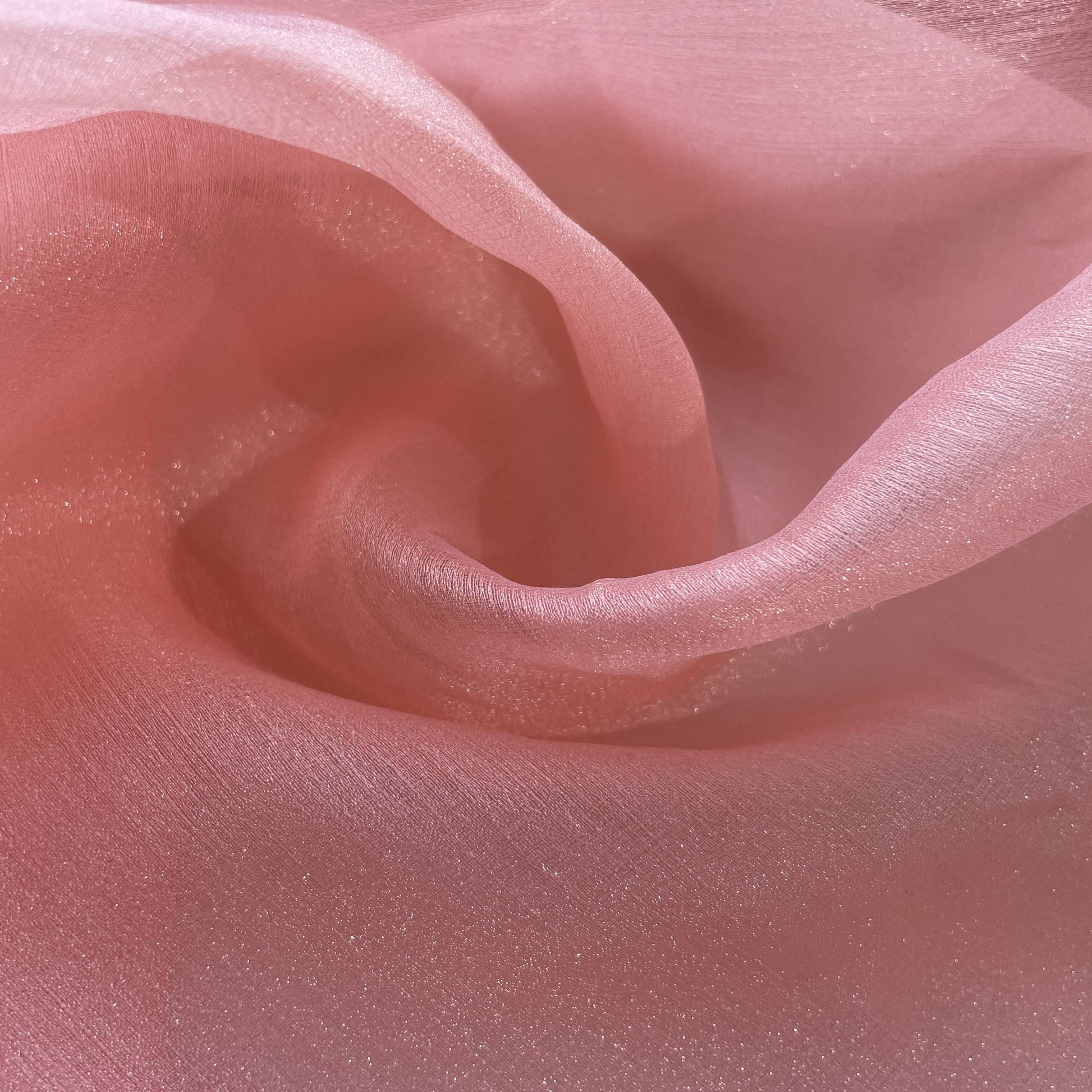 Peach Pink Solid Tissue Fabric 7797