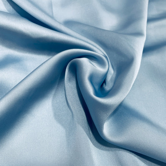 Sky Blue Solid Armani Satin Fabric
