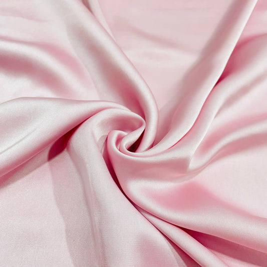 Pink Solid Armani Satin Fabric