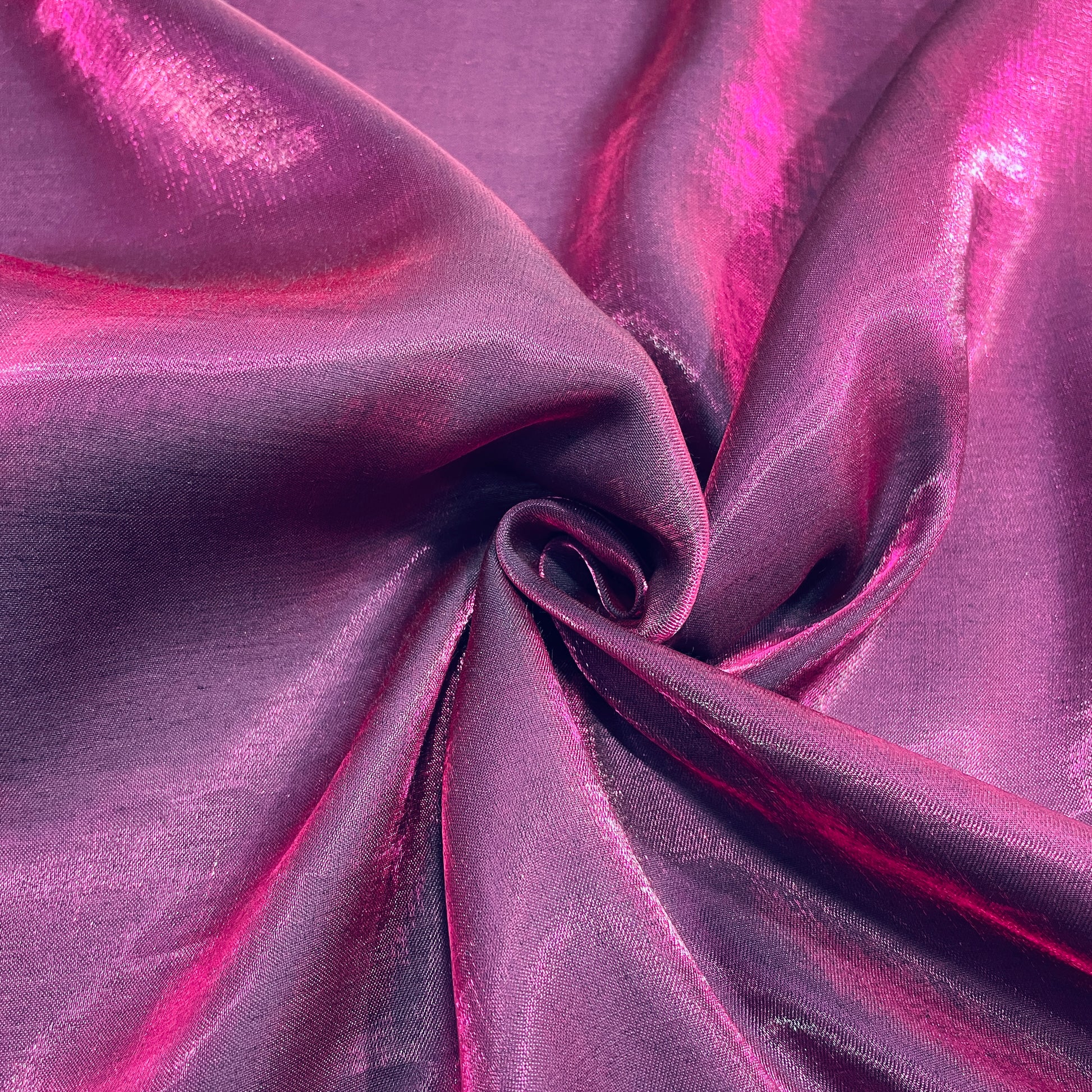 Purple Solid Solid Two Tone Satin Fabric - TradeUNO