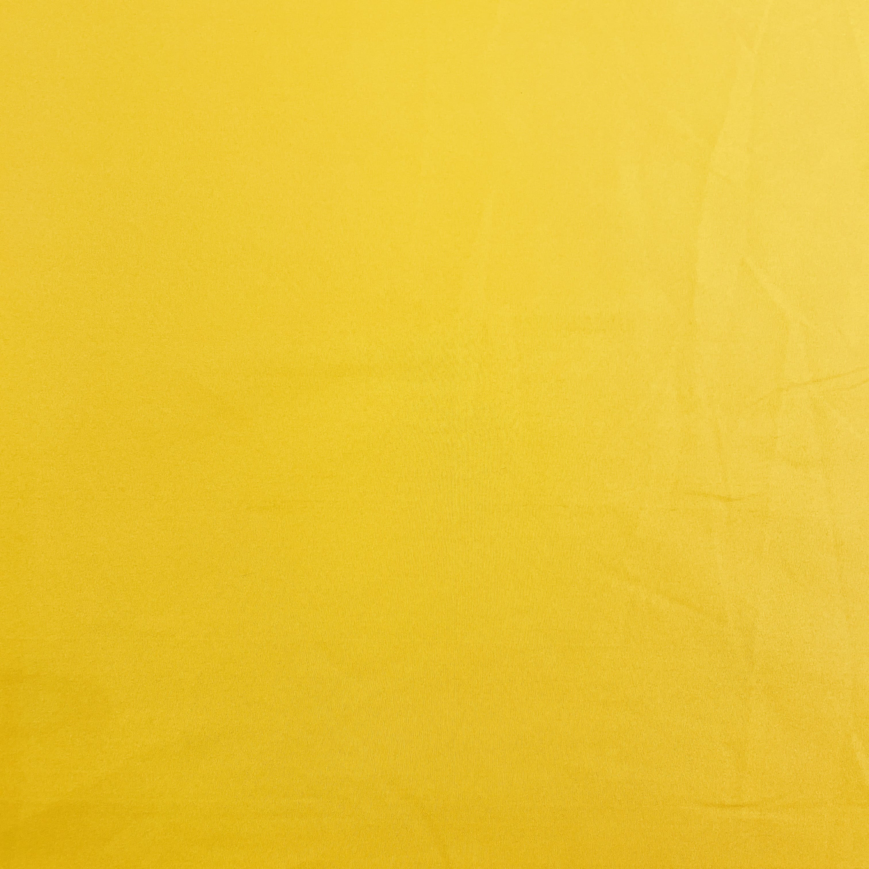 Exclusive Mustard Yellow Solid Malai Crepe Fabric