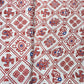 White & Red Traditional Print Georgette Satin Fabric - TradeUNO
