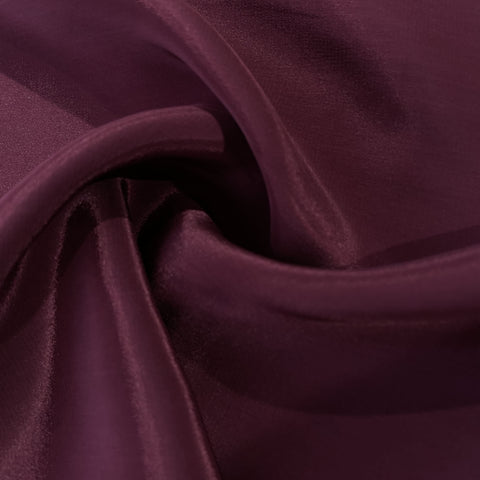 Wine Solid Natural Crepe Fabric 19737