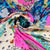 Multicolor Traditional Print Georgette Satin Fabric - TradeUNO