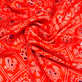 Red Traditional Print Georgette Satin