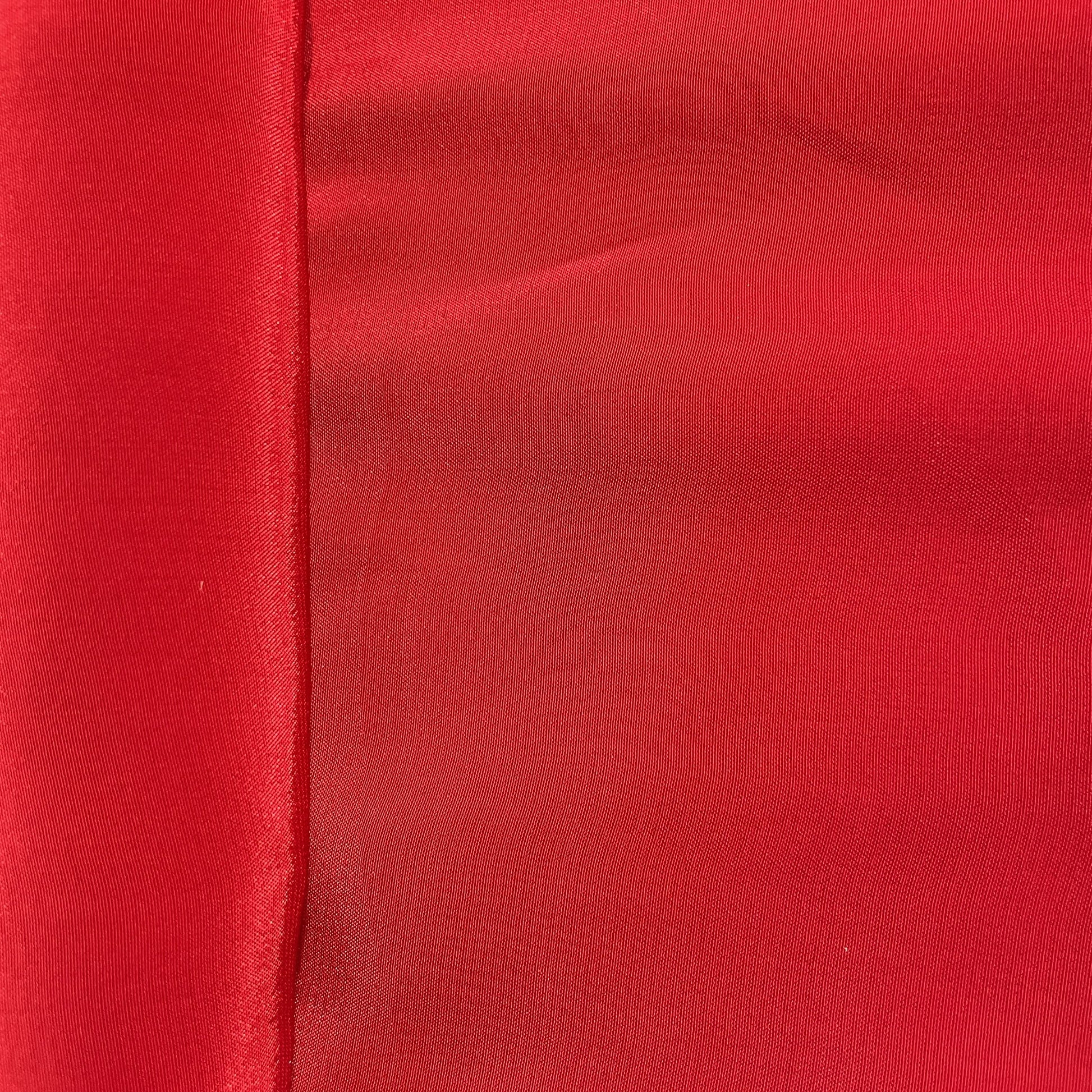 Red Solid Natural Crepe Fabric 19713