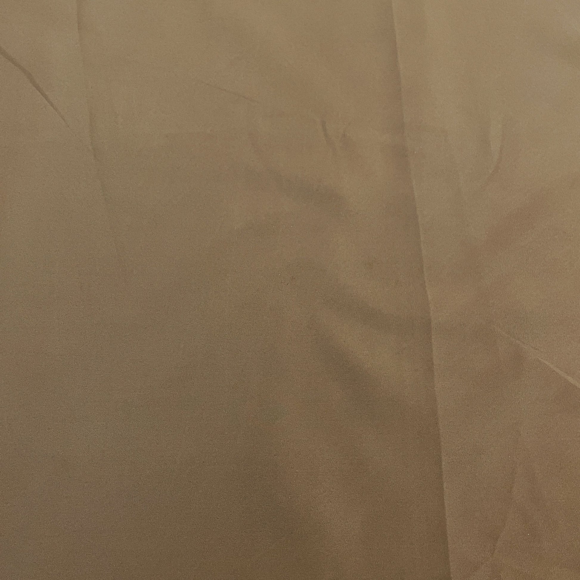 Exclusive Peanut Brown Solid Malai Crepe Fabric