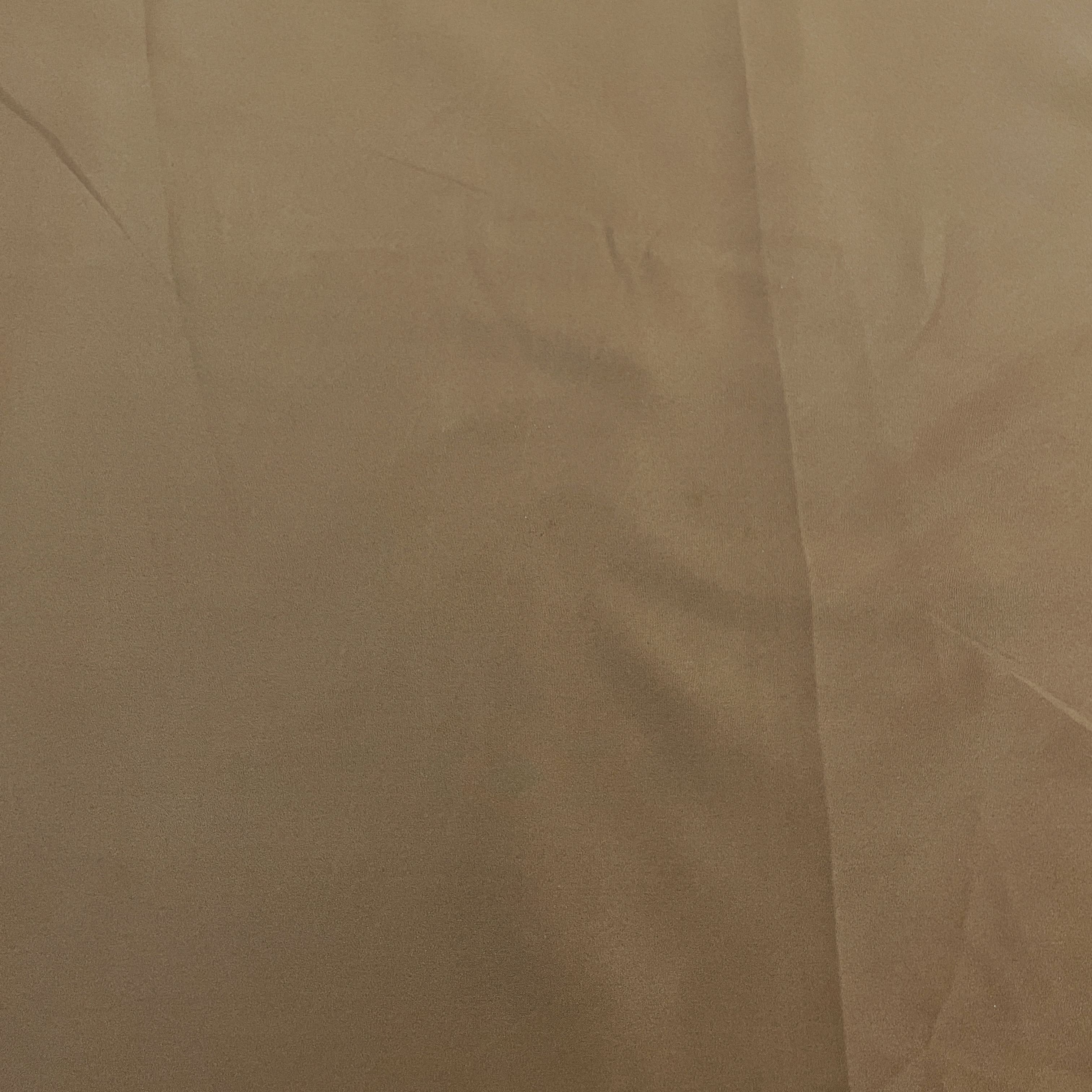 Exclusive Peanut Brown Solid Malai Crepe Fabric