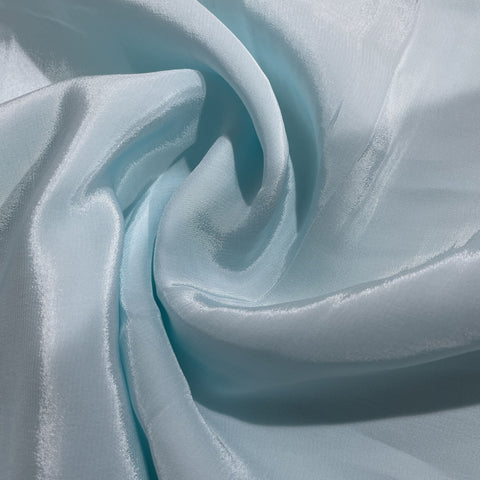 Sky Blue Solid Natural Crepe Fabric 19712