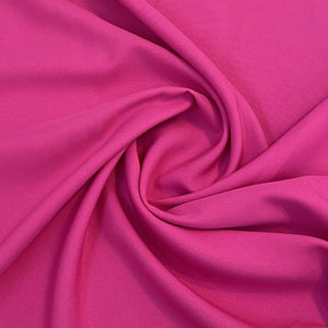 Exclusive Magenta Pink Solid Malai Crepe Fabric