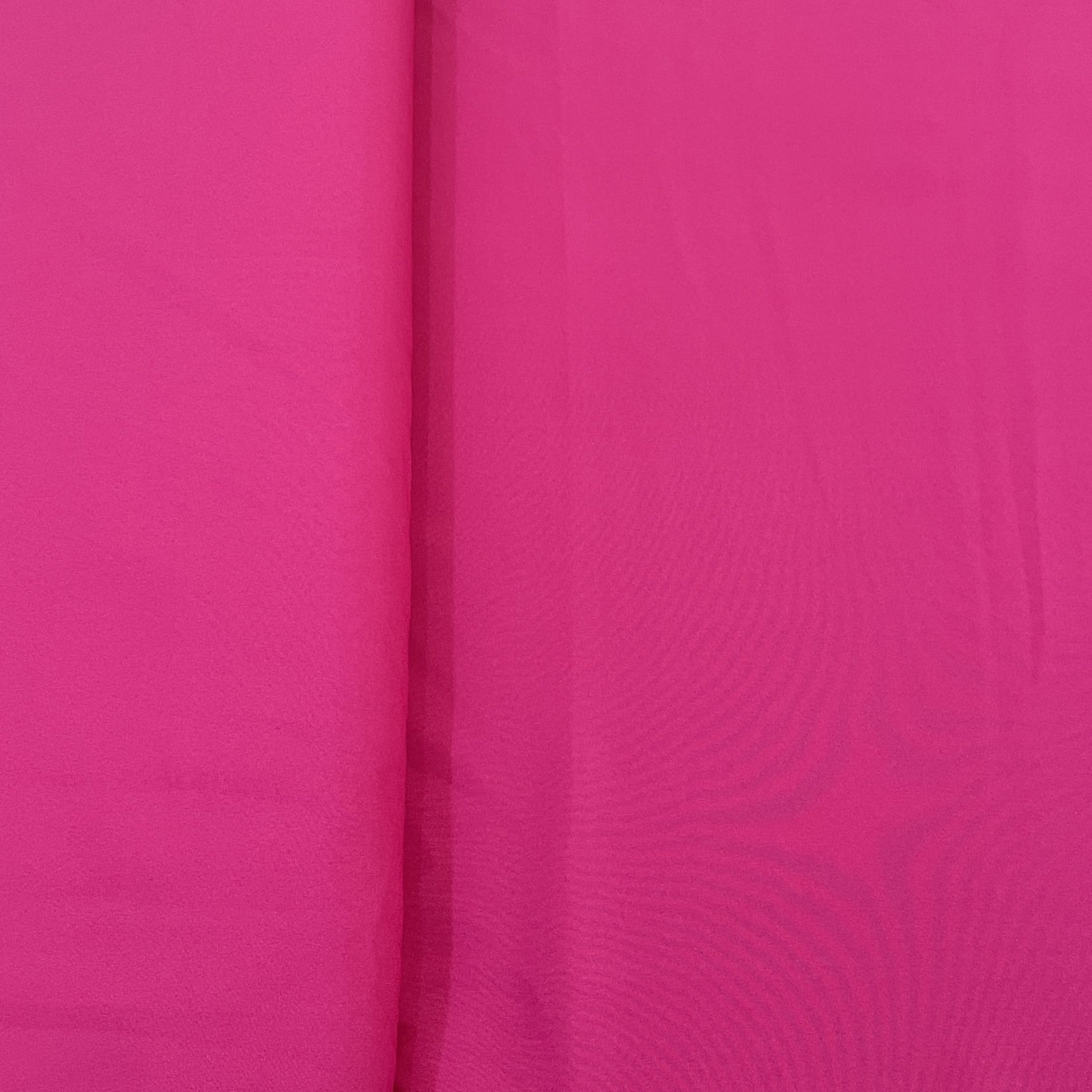 Exclusive Magenta Pink Solid Malai Crepe Fabric