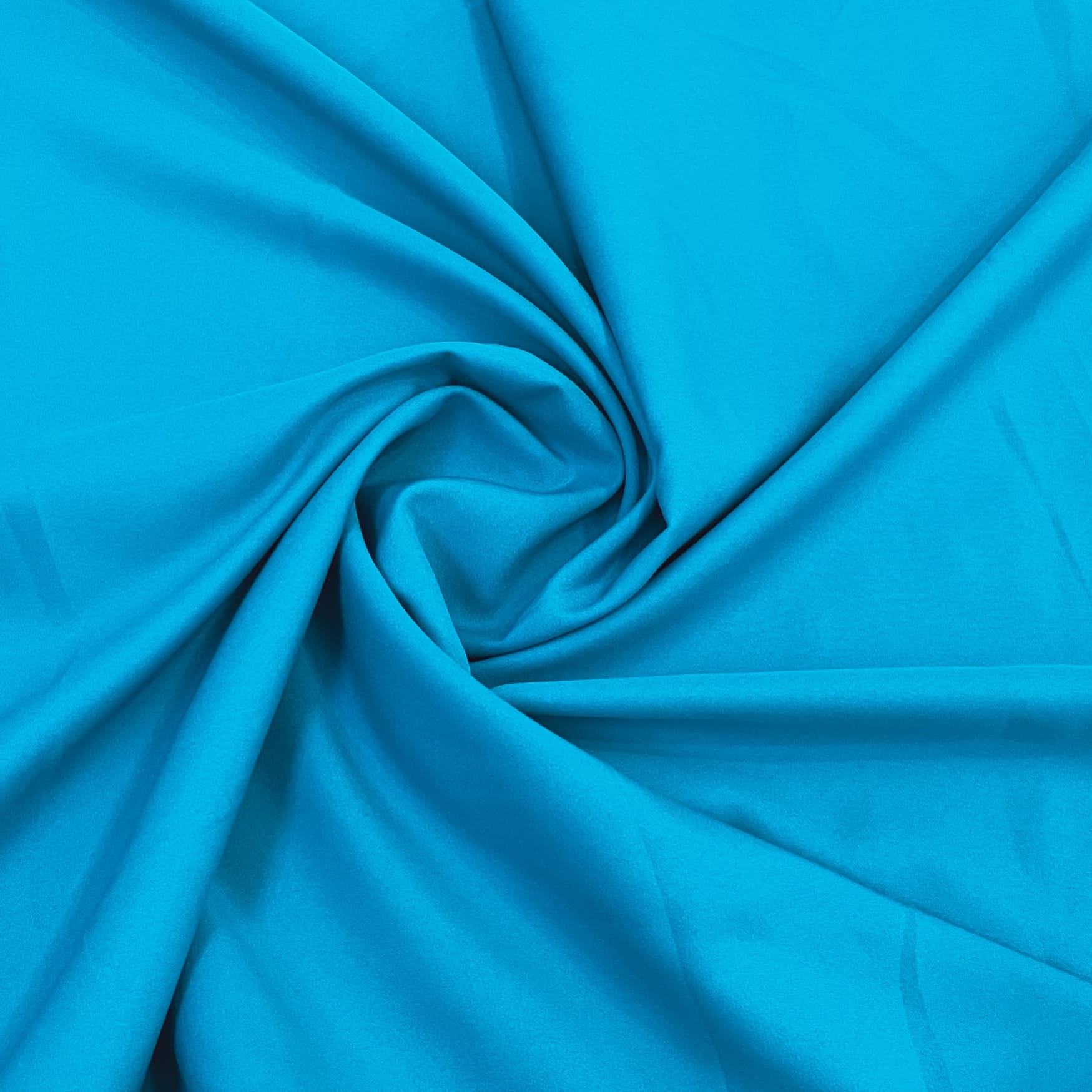Exclusive Teal Blue Solid Malai Crepe Fabric