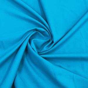 Exclusive Teal Blue Solid Malai Crepe Fabric