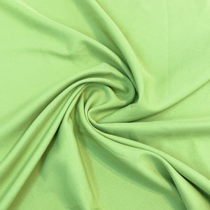 Exclusive Pear Green Solid Malai Crepe Fabric