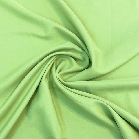 Exclusive Pear Green Solid Malai Crepe Fabric
