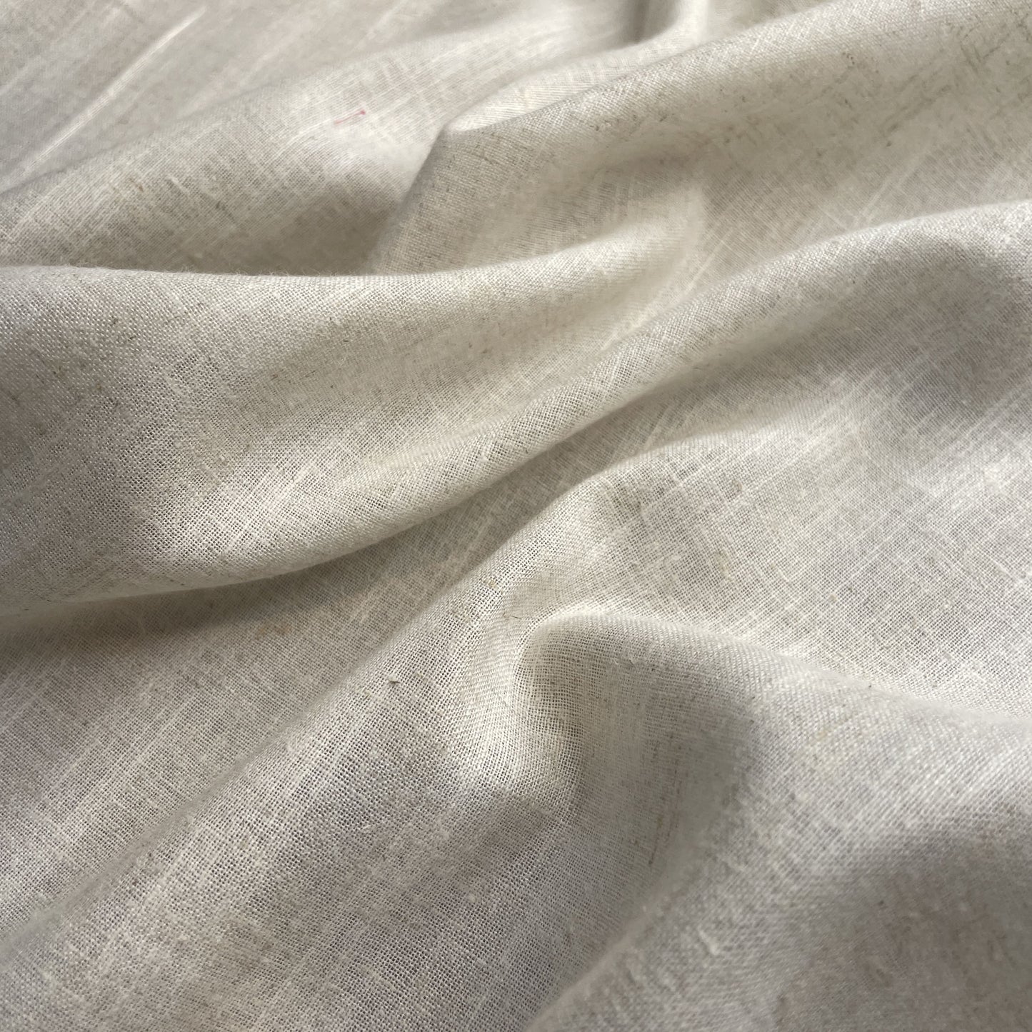 Premium Offwhite & Cream Stripes Print Linen Fabric
