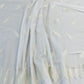 Exclusive Off White Floral Embroidery Dyeable Net Fabric