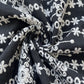 Black White Floral Embroidery Cotton Schiffli Fabric 17252