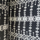 Black White Floral Embroidery Cotton Schiffli Fabric 17252