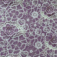 Magenta Pink White 3D Embroidery Schiffli Crepe Fabric 16668