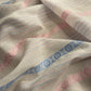 Premium OffWhite Blue Multicolor Stripes Lurex Dobby Embroidery Dyeable Cotton Fabric