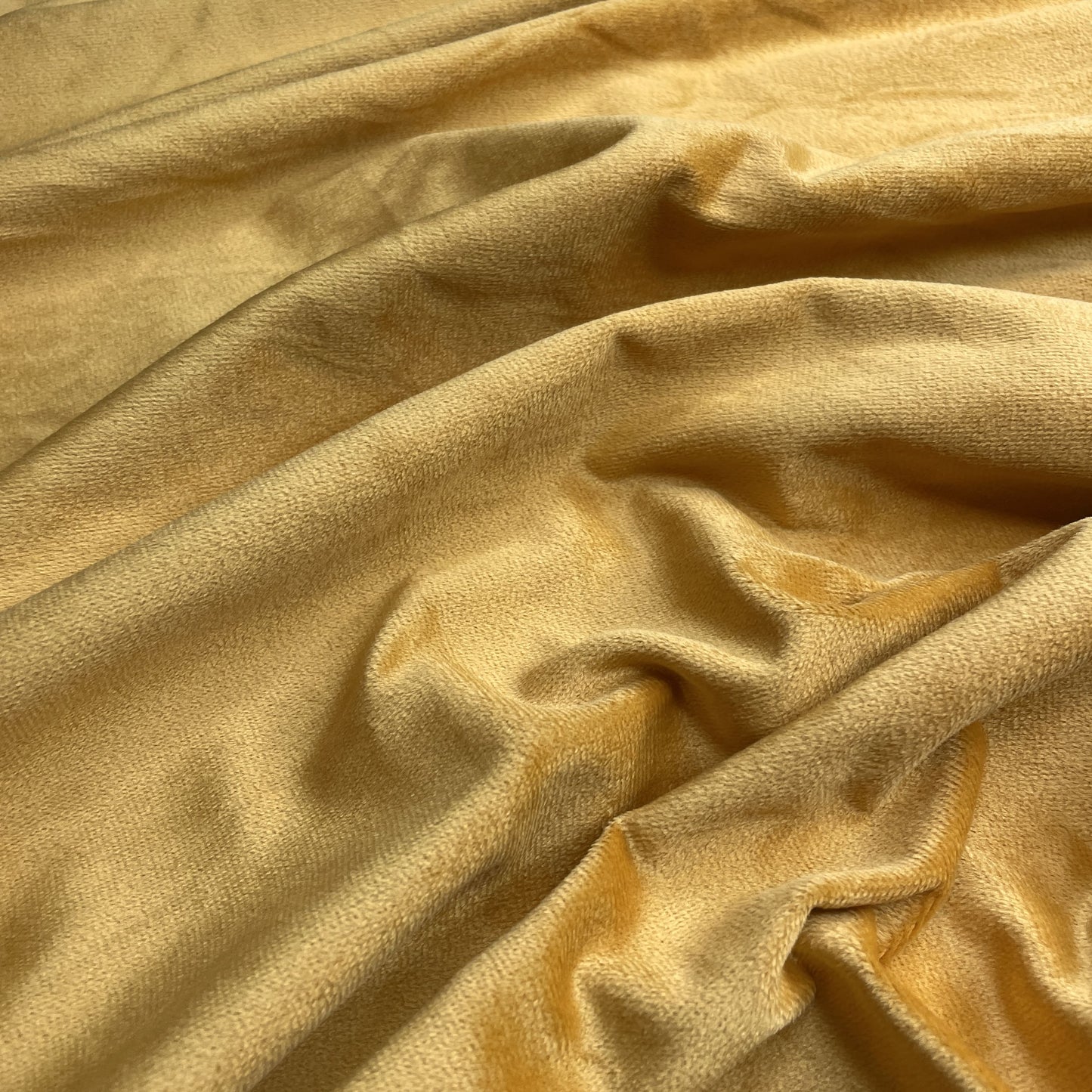 Premium Yellow Solid Velvet Fabric