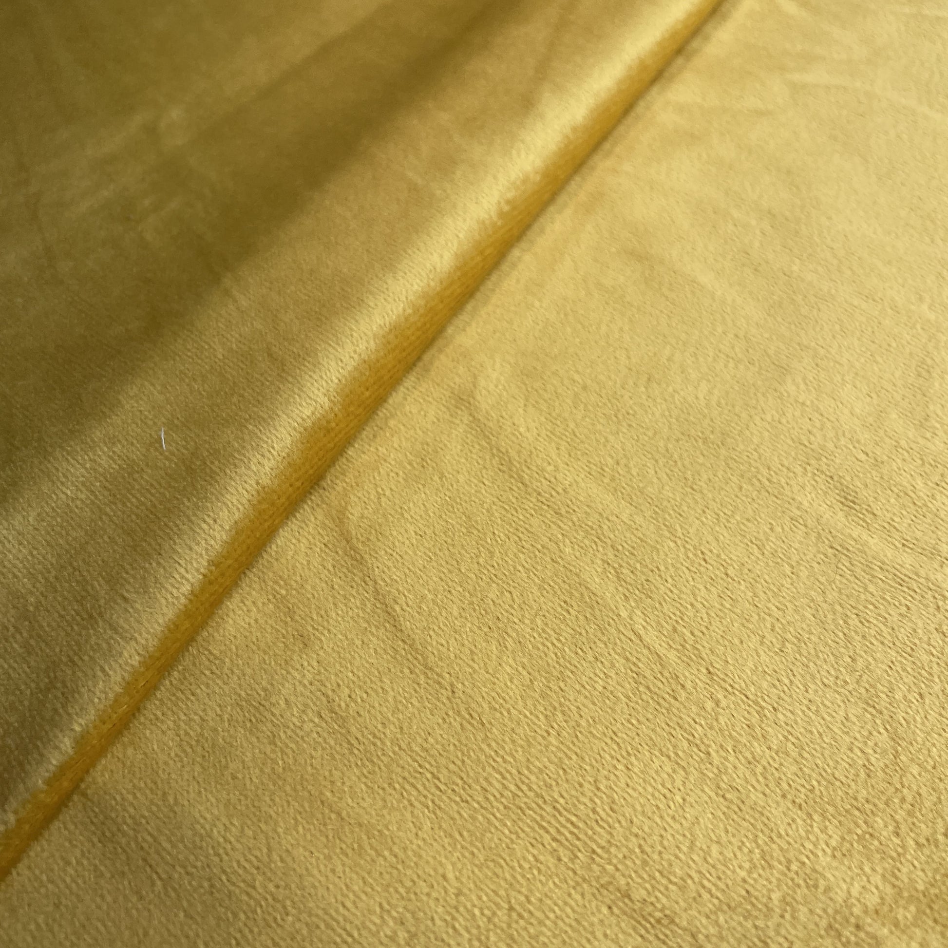 Premium Yellow Solid Velvet Fabric