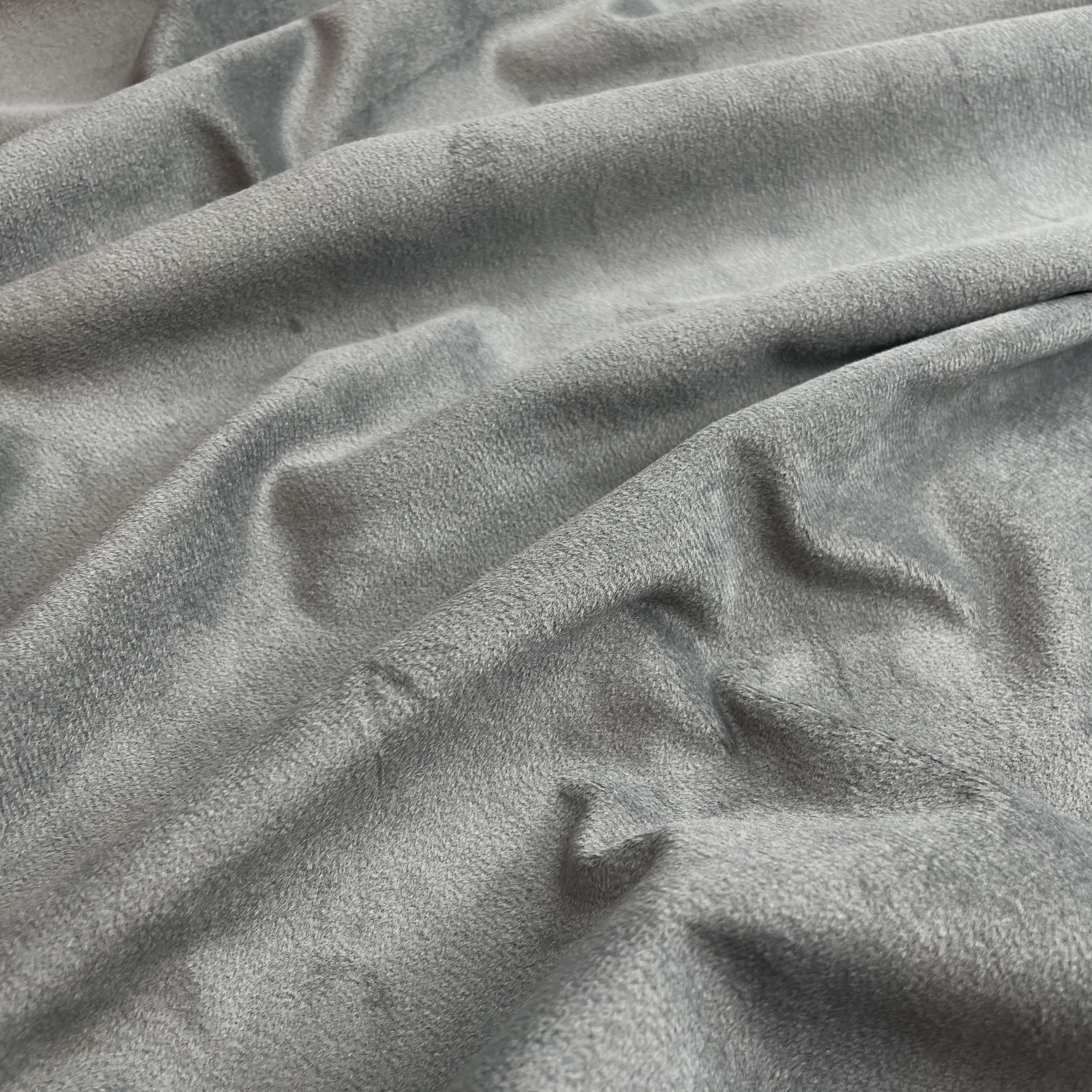 Premium Gray Solid Holland Velvet Fabric
