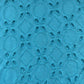 Mint Green Floral Emrbroidery Cotton Schiffli Fabric 13817