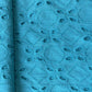 Mint Green Floral Emrbroidery Cotton Schiffli Fabric 13817