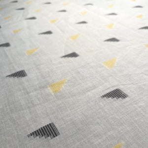 Premium OffWhite Yellow Gold Lurex Dobby Embroidery Dyeable Cotton Fabric