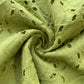 Mehandi Green Floral Embroidery Cotton Schiffli Fabric 13819