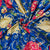 Dark Blue Madhubani Print Dola Silk Jacquard Fabric - TradeUNO