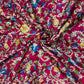 Red Madhubani Print Dola Silk Jacquard Fabric - TradeUNO