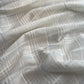 Premium OffWhite Blue Check Dobby Embroidery Dyeable Cotton Fabric