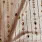 Pink Cut Dana Rhinestone Turkish Work Embroidery Net Fabric