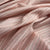 Premium Salmon Pink & Brown Stripes Print With Silver lurex Linen Fabric
