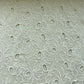 Cream Abstract Floral Embroidery Cotton Schiffli Fabric 16687
