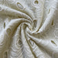 Cream Abstract Floral Embroidery Cotton Schiffli Fabric 16687